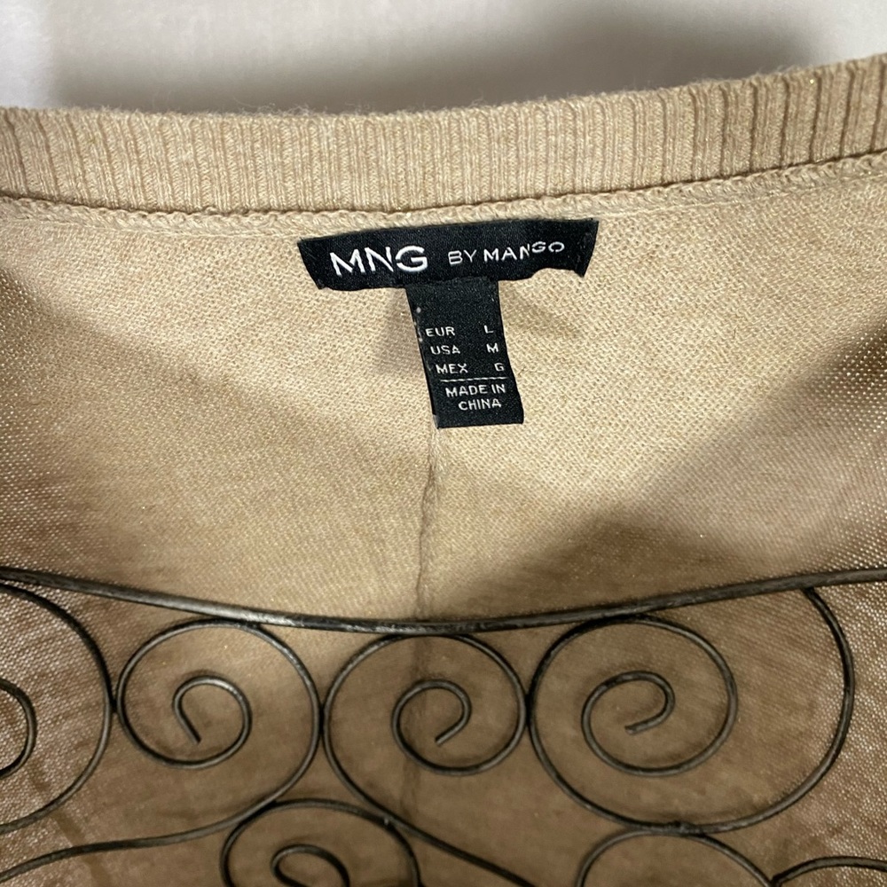 MNG light brown sweater with sparkles size M - Picture 4 of 8